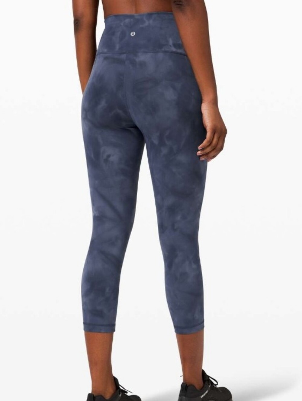 Lululemon Wunder Train High-Rise Diamond Dye Naval Blue Cropped Leggings Size: 2 - Picture 4 of 13